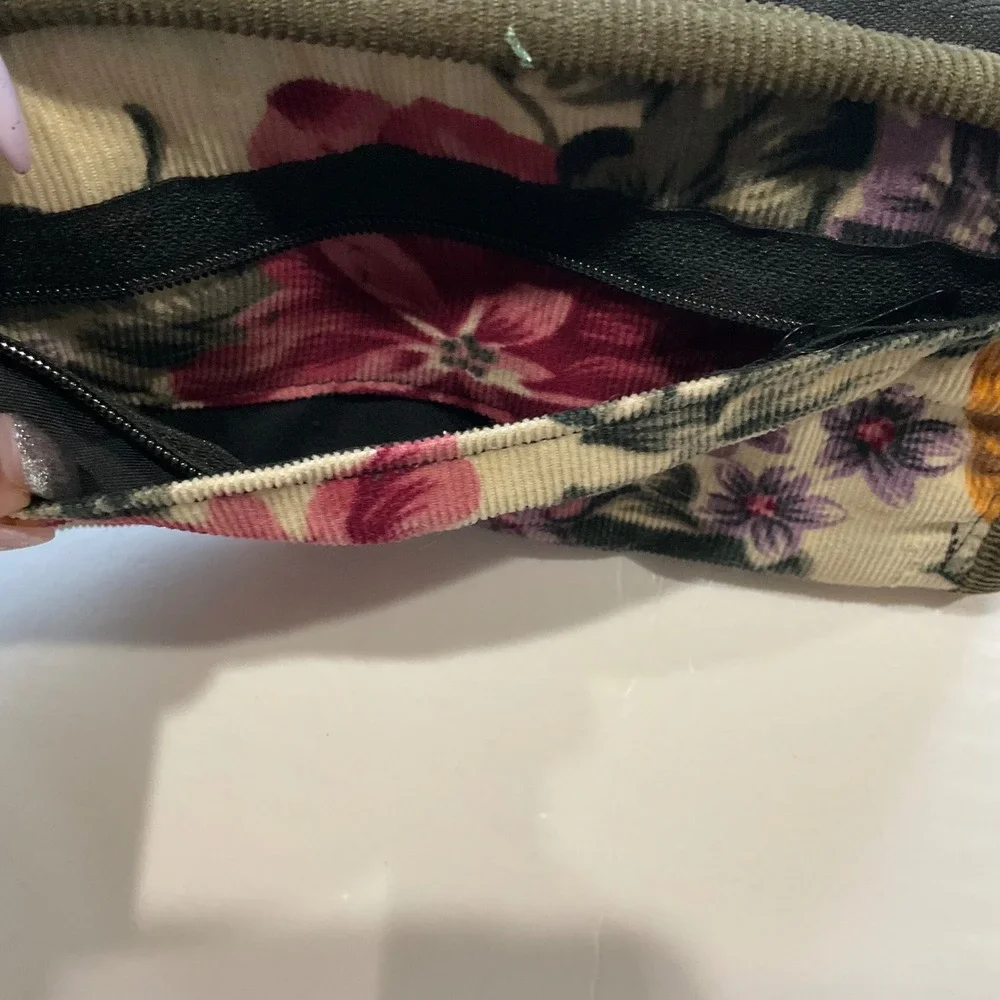 Gypsy Rose Boho Handmade Guatemala Floral Corduroy Guitar Wristlet Wallet Hippie